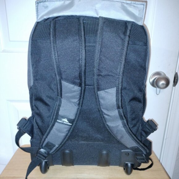 LAPTOP BACKPACK HIGH SIERRA with HANDLE Travel Luggage wheel Roller 20"x 13" - Picture 3 of 11